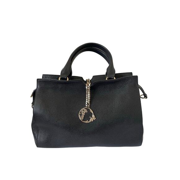 Versace Collection Handbags - Authentic Versace Collection Pebbled Leather Chain Top Handle Bowler Bag Luxury